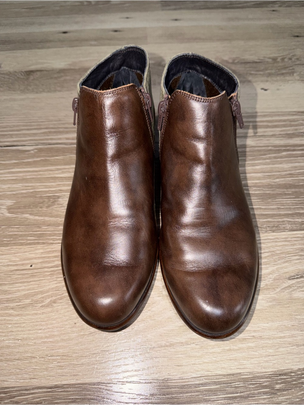 Naot Helm Ankle Boots Brown Dark Green Women's Size US 9 EUR 40